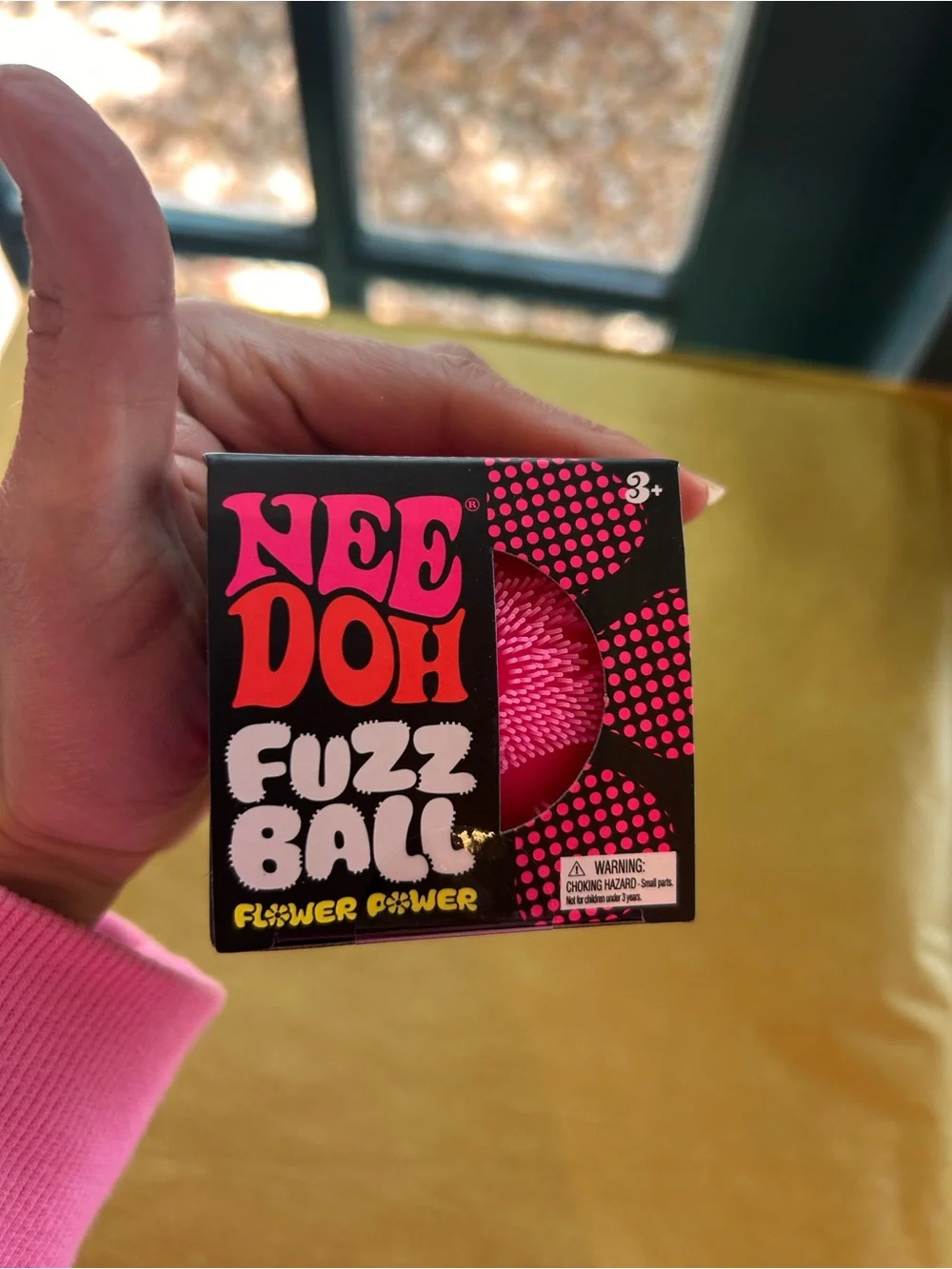 Pink Fuzz Ball Sensory Toy - Flower Power